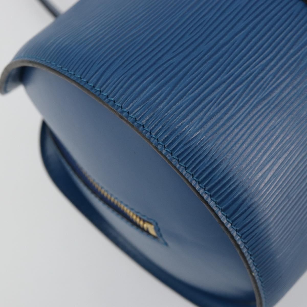 Louis Vuitton Soufflot Handbag Epi Leather Blue Leather Handbag (Pre-Owned)
