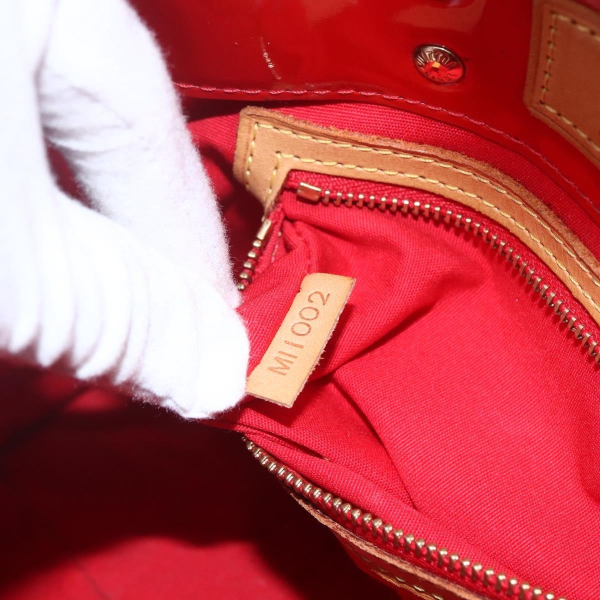 Louis Vuitton Reade Handbag Monogram Vernis Red Patent_Leather Handbag (Pre-Owned)