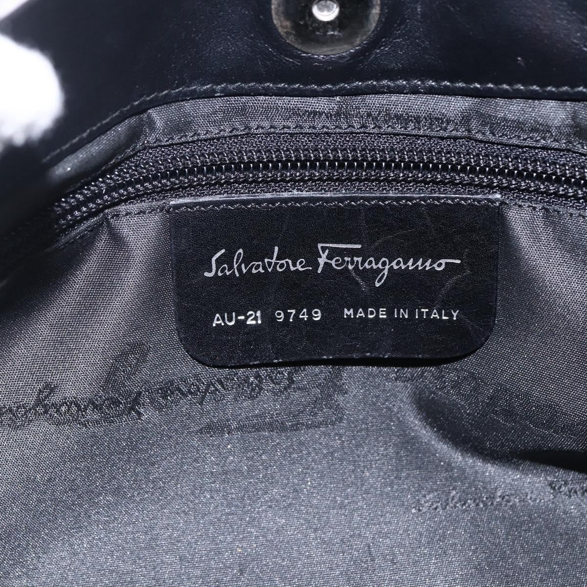 Salvatore Ferragamo Vintage Shoulder Bag Nylon Gray Nylon Shoulder Bag Bag (Pre-Owned)