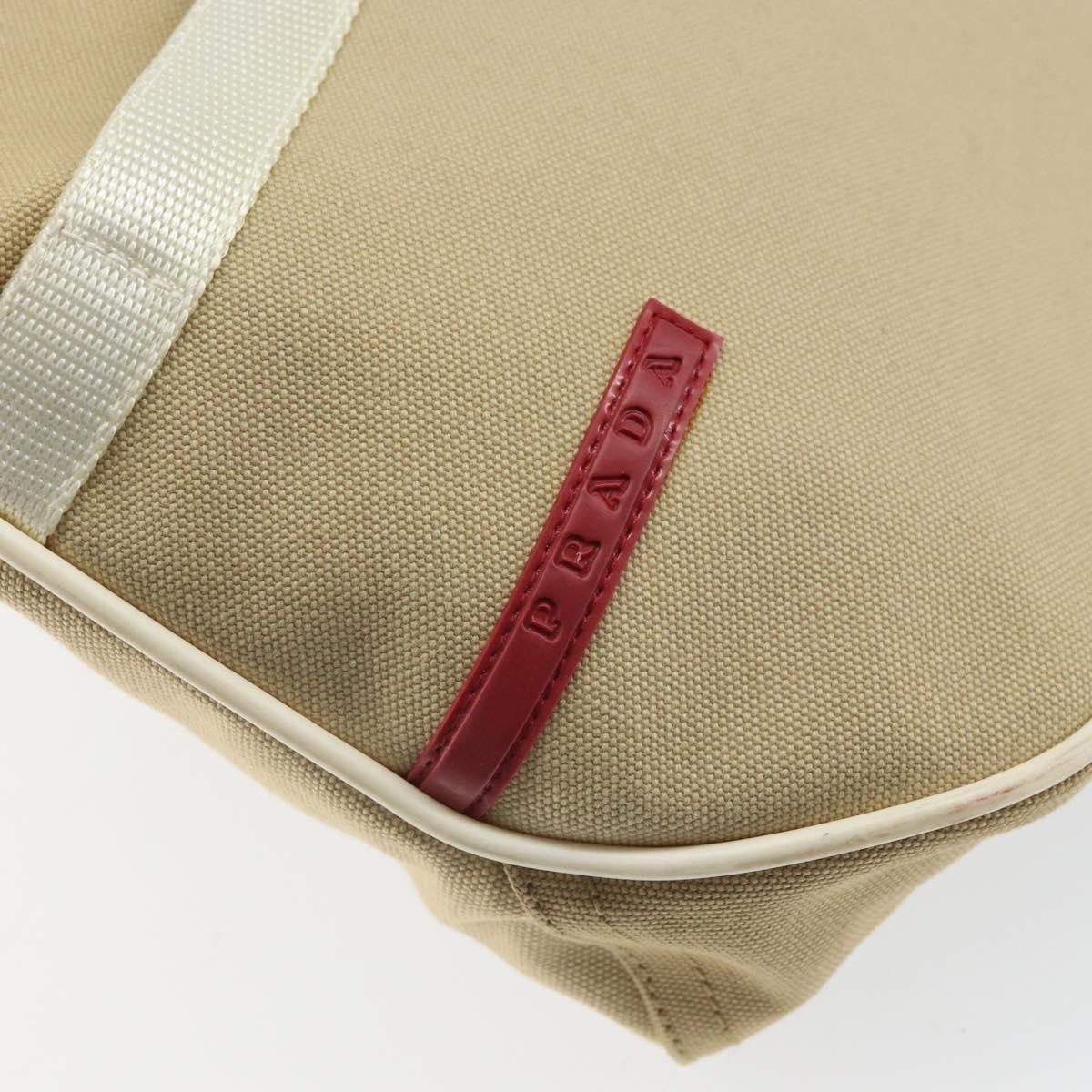 Prada Sport Handbag Canvas Beige Canvas Shoulder Bag Bag (Pre-Owned)