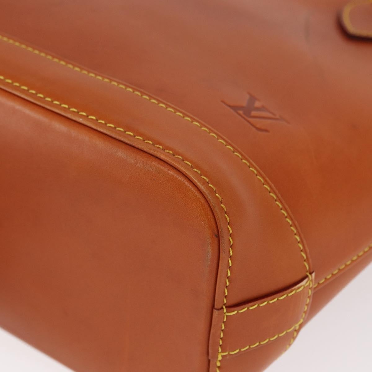Louis Vuitton Lockit Handbag Nomade Leather Brown Leather Handbag (Pre-Owned)