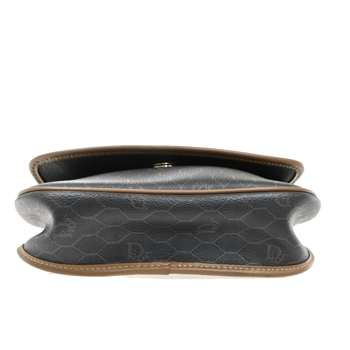 Christian Dior Vintage Honeycomb Shoulder Bag Canvas And Leather Brown Pvc Shoulder Bag Bag (Pre-Owned)