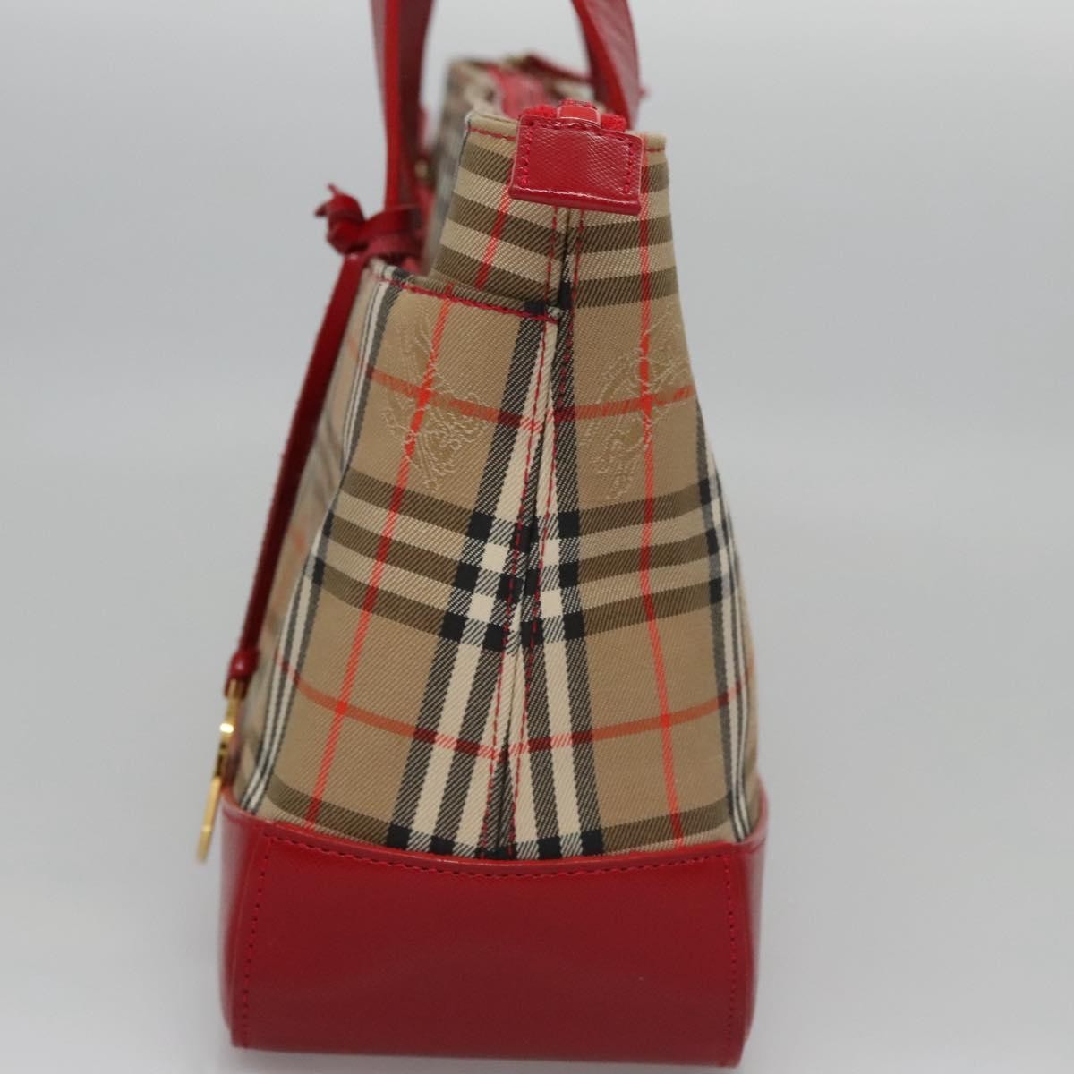 Burberry Nova Check Handbag Nova Check Canvas And Leather Beige Canvas Handbag (Pre-Owned)