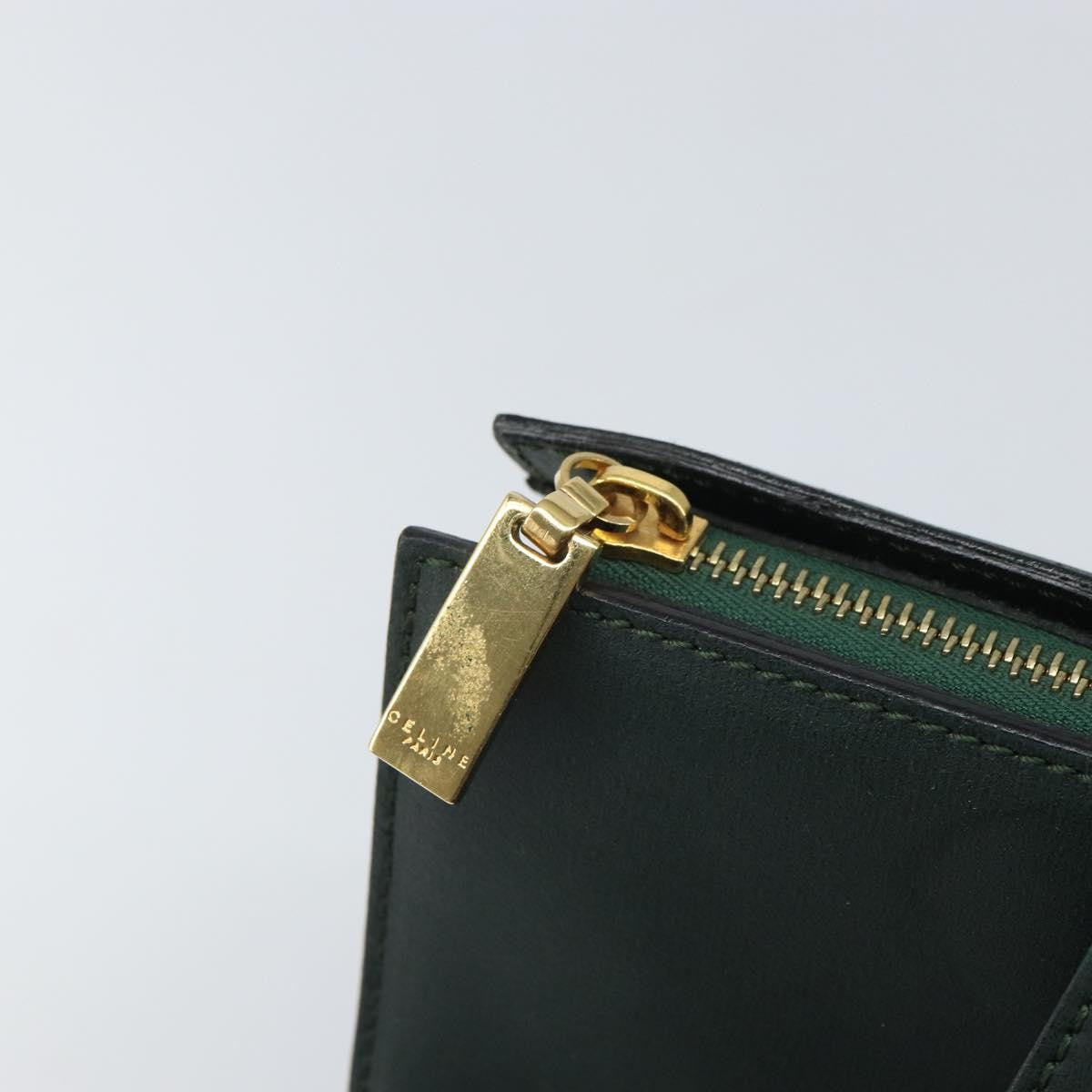 Celine Tote Bag Leather Green Leather Tote Bag Bag (Pre-Owned)