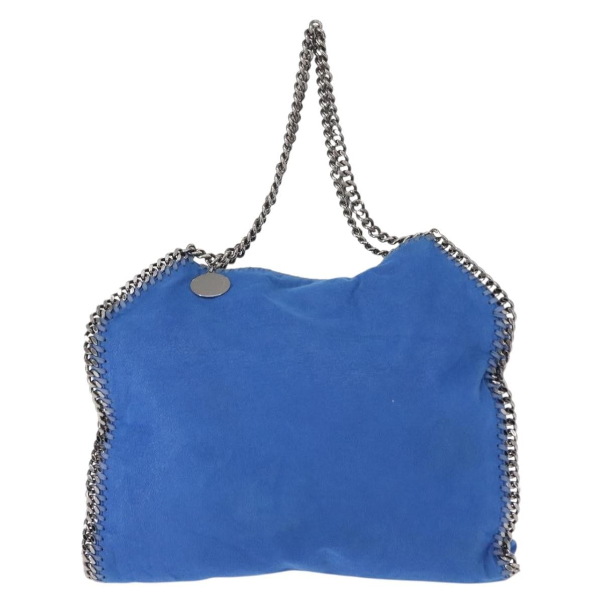 Stella Mccartney Falabella Tote Shaggy Deer Blue Polyester Tote Bag Bag (Pre-Owned)