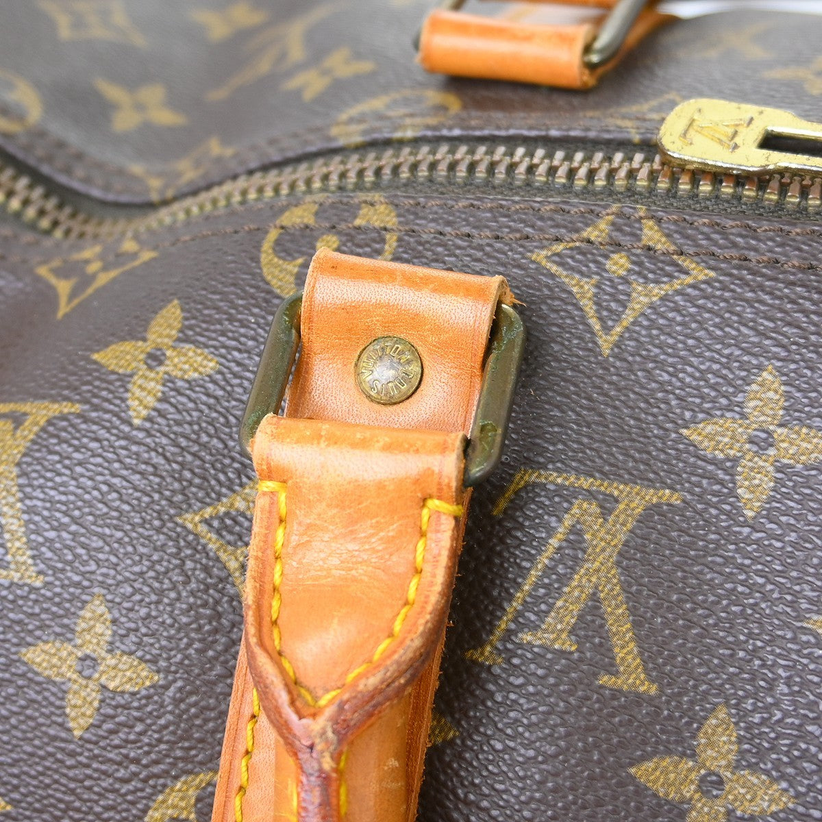 Louis Vuitton Keepall Bag Monogram Canvas Brown Canvas Travel Bag Bag (Pre-Owned)
