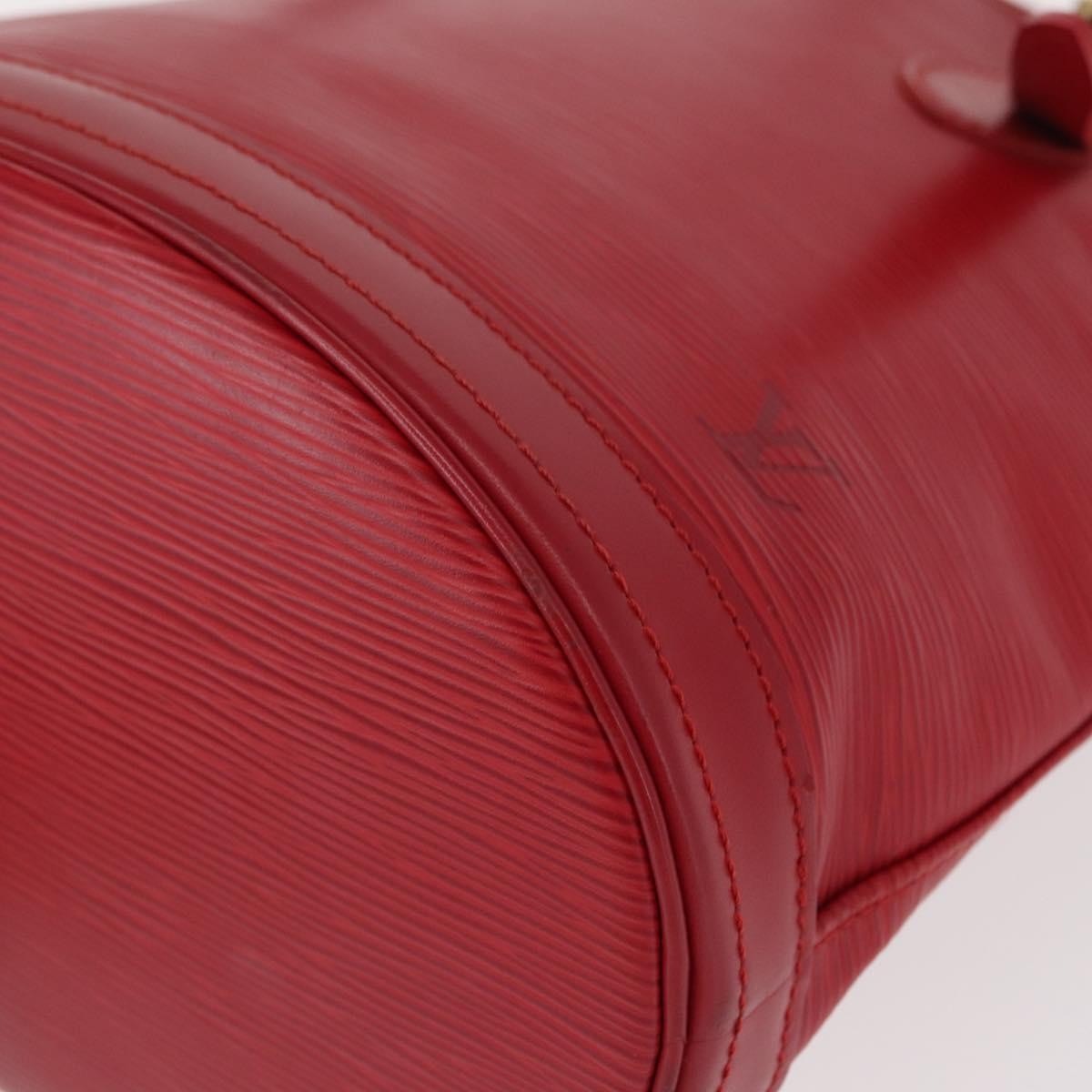 Louis Vuitton Bucket Bag Epi Leather Red Leather Shoulder Bag Bag (Pre-Owned)
