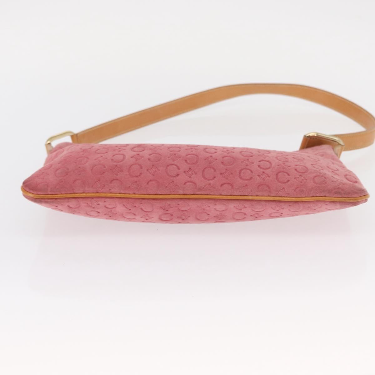 Celine C Macadam Shoulder Bag Suede Pink Suede Shoulder Bag Bag (Pre-Owned)