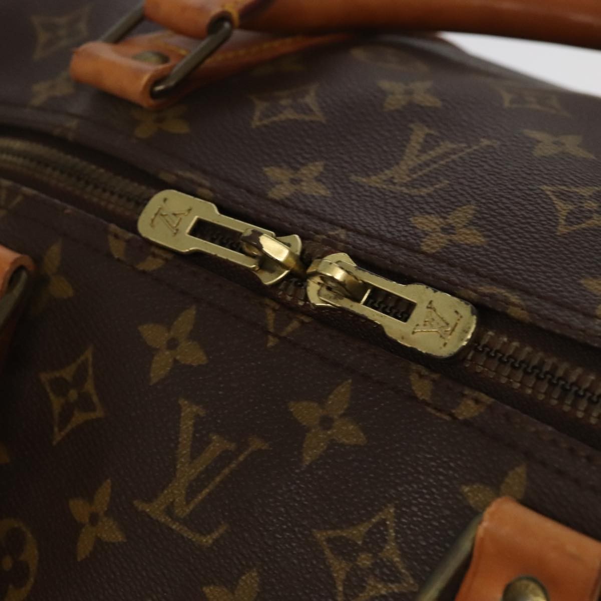 Louis Vuitton Keepall Bag Monogram Canvas Brown Canvas Travel Bag Bag (Pre-Owned)