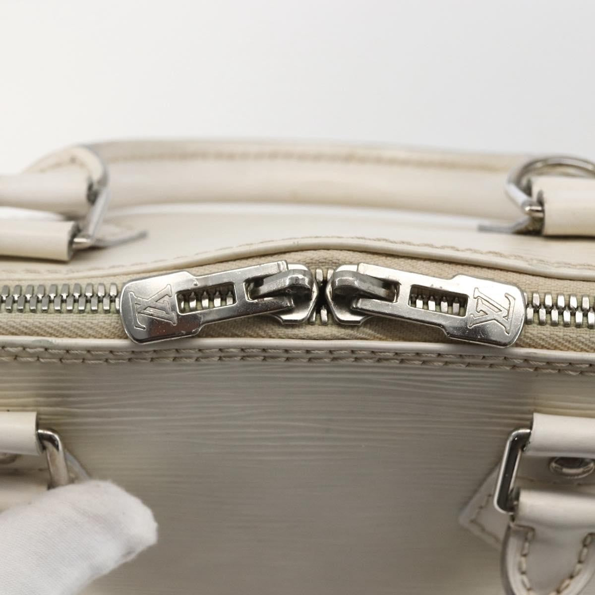 Louis Vuitton Alma Handbag Epi Leather White Leather Handbag (Pre-Owned)