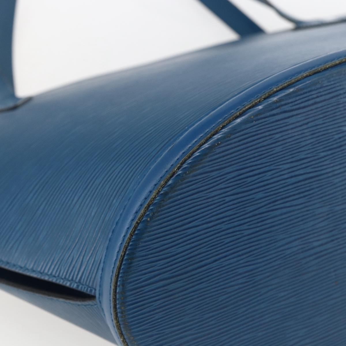 Louis Vuitton Saint Jacques Handbag Epi Leather Blue Leather Shoulder Bag Bag (Pre-Owned)