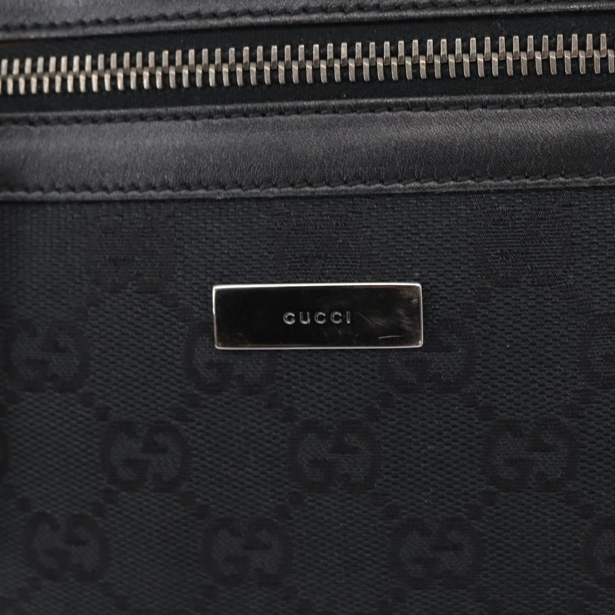 Gucci Vintage Shoulder Bag Gg Canvas And Leather Black Canvas Shoulder Bag Bag (Pre-Owned)