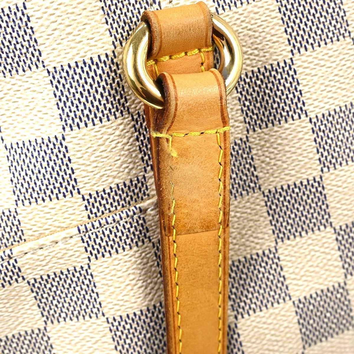 Louis Vuitton Totally Handbag Damier Azur White Canvas Tote Bag Bag (Pre-Owned)