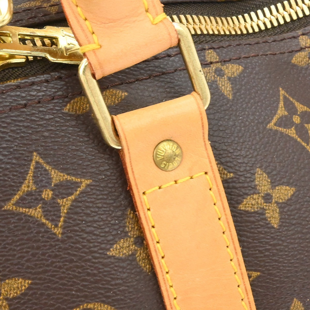 Louis Vuitton Keepall Bandouliere Bag Monogram Canvas Brown Canvas Travel Bag Bag (Pre-Owned)