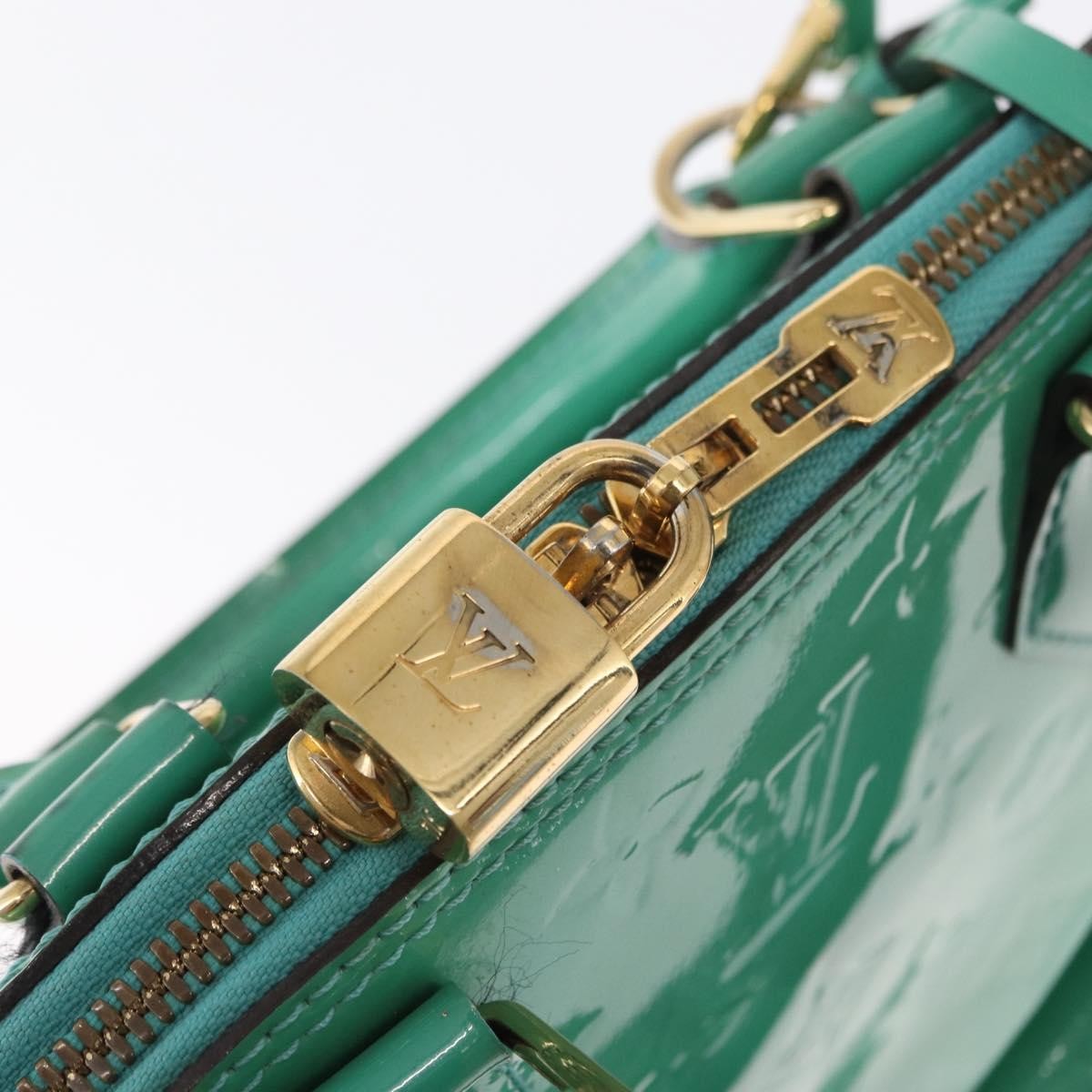Louis Vuitton Alma Handbag Monogram Vernis Blue Patent_Leather Handbag (Pre-Owned)