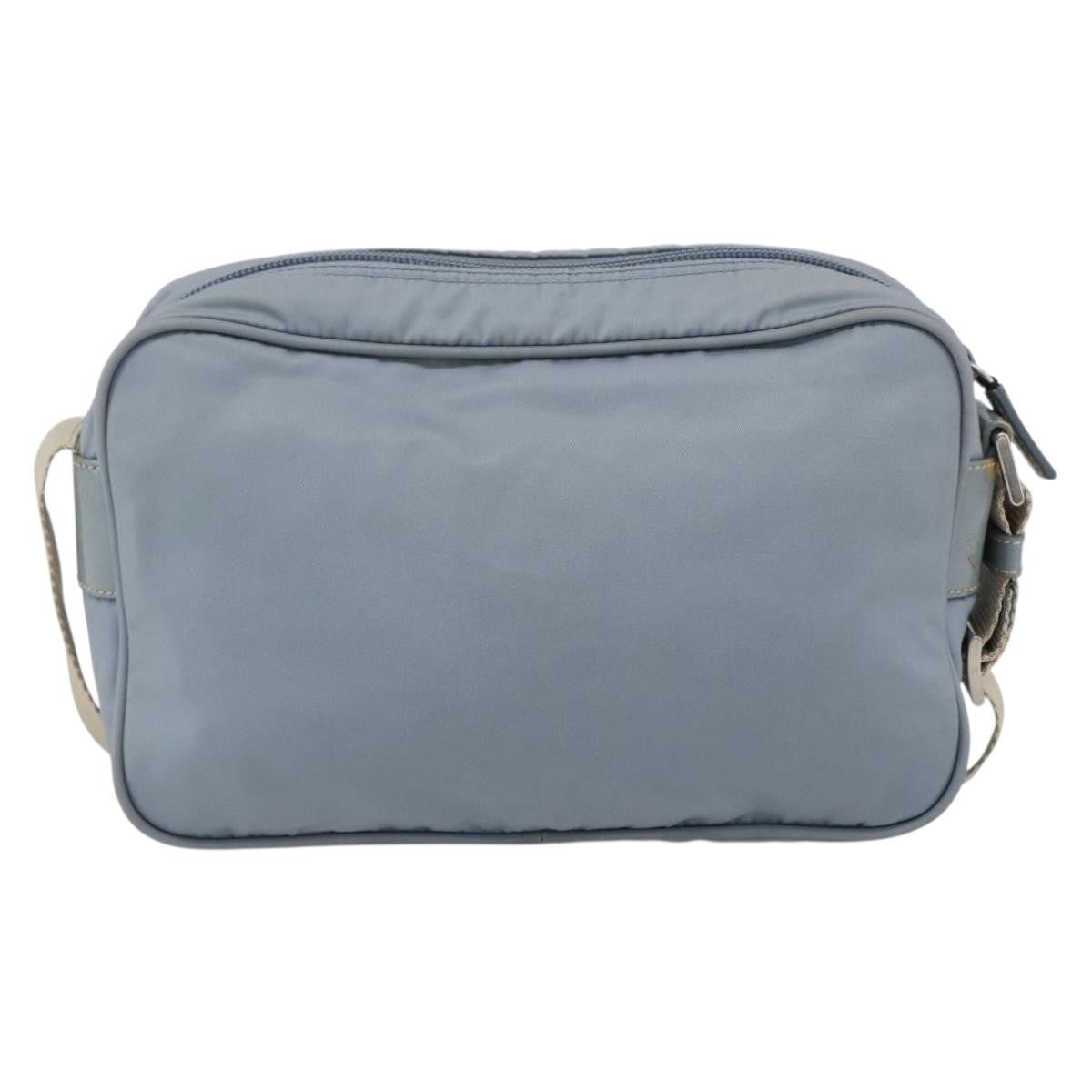 Prada Front Pocket Camera Bag Tessuto Blue Nylon Shoulder Bag Bag (Pre-Owned)