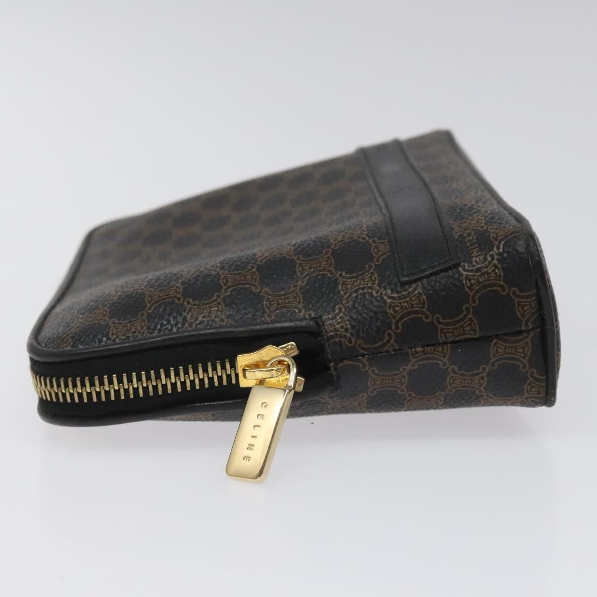 Celine Macadam Pochette Canvas And Leather Black Canvas Clutche & Pouche Bag (Pre-Owned)