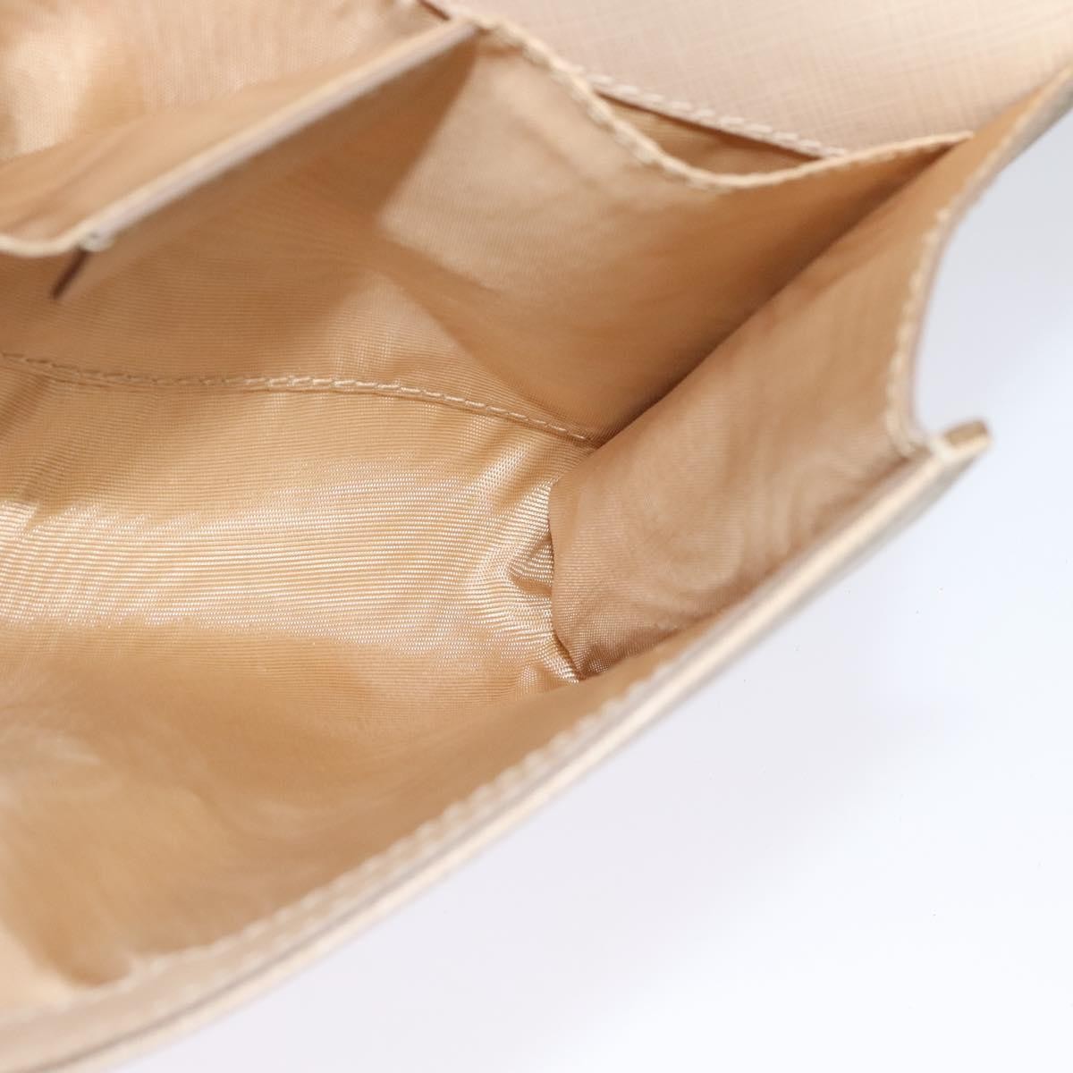 Salvatore Ferragamo Ginny Crossbody Bag Leather Beige Leather Shoulder Bag Bag (Pre-Owned)
