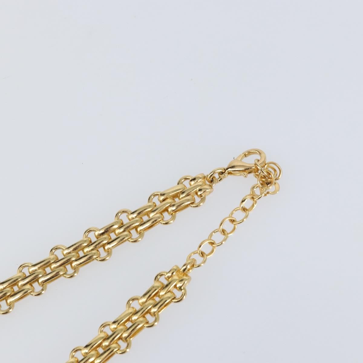 Christian Dior Vintage Cd Clasp Chain Necklace Metal Gold Metal Necklace Jewelry (Pre-Owned)