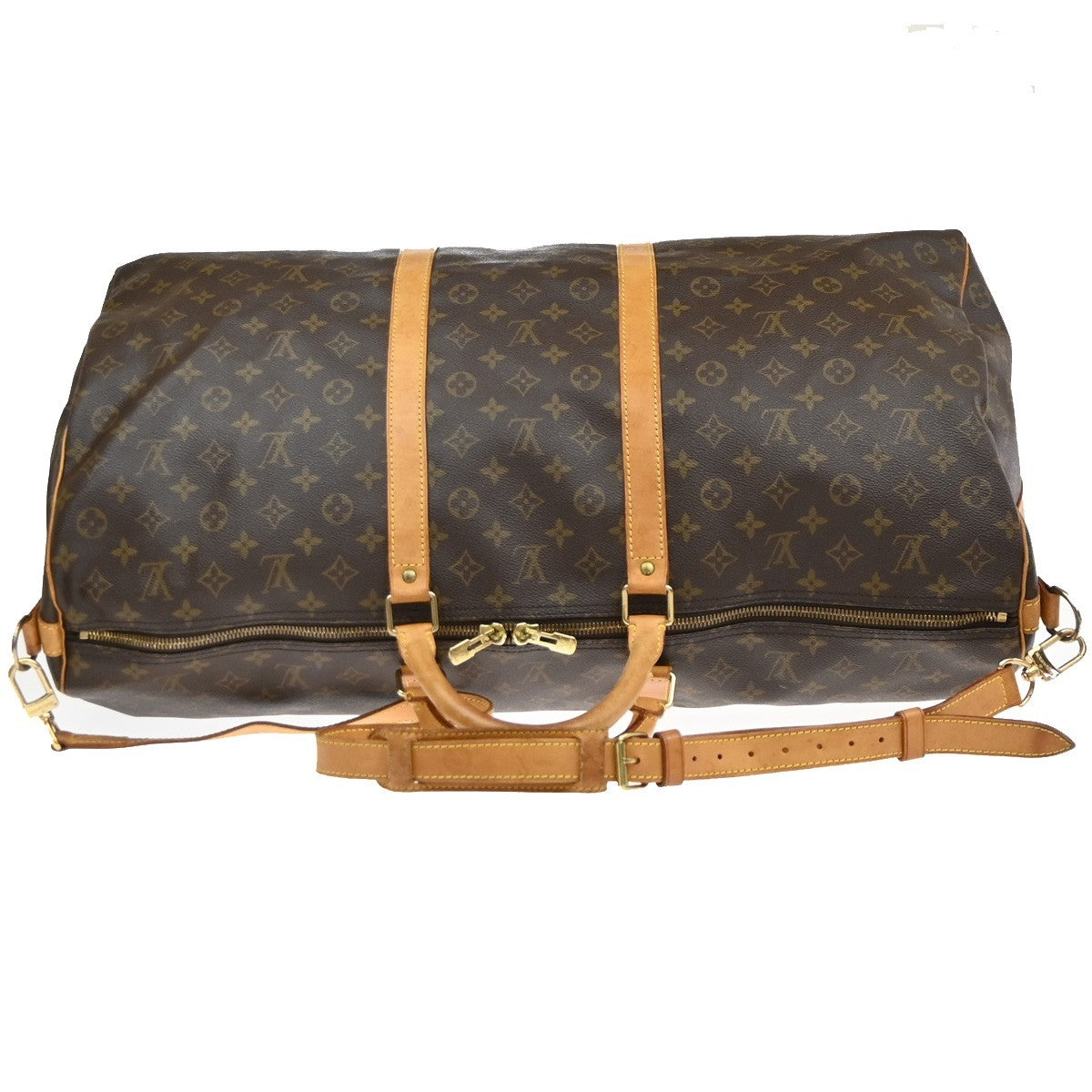 Louis Vuitton Keepall Bandouliere Bag Monogram Canvas Brown Canvas Travel Bag Bag (Pre-Owned)