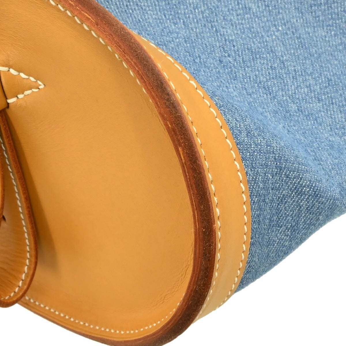 Hermes Sac Doremi Bag Denim With Leather Blue Denim_Jeans Shoulder Bag Bag (Pre-Owned)