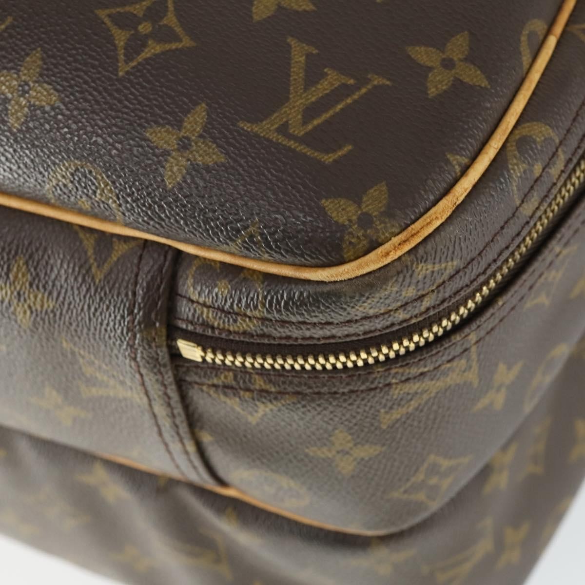 Louis Vuitton Alize Bag Monogram Canvas Brown Canvas Travel Bag Bag (Pre-Owned)