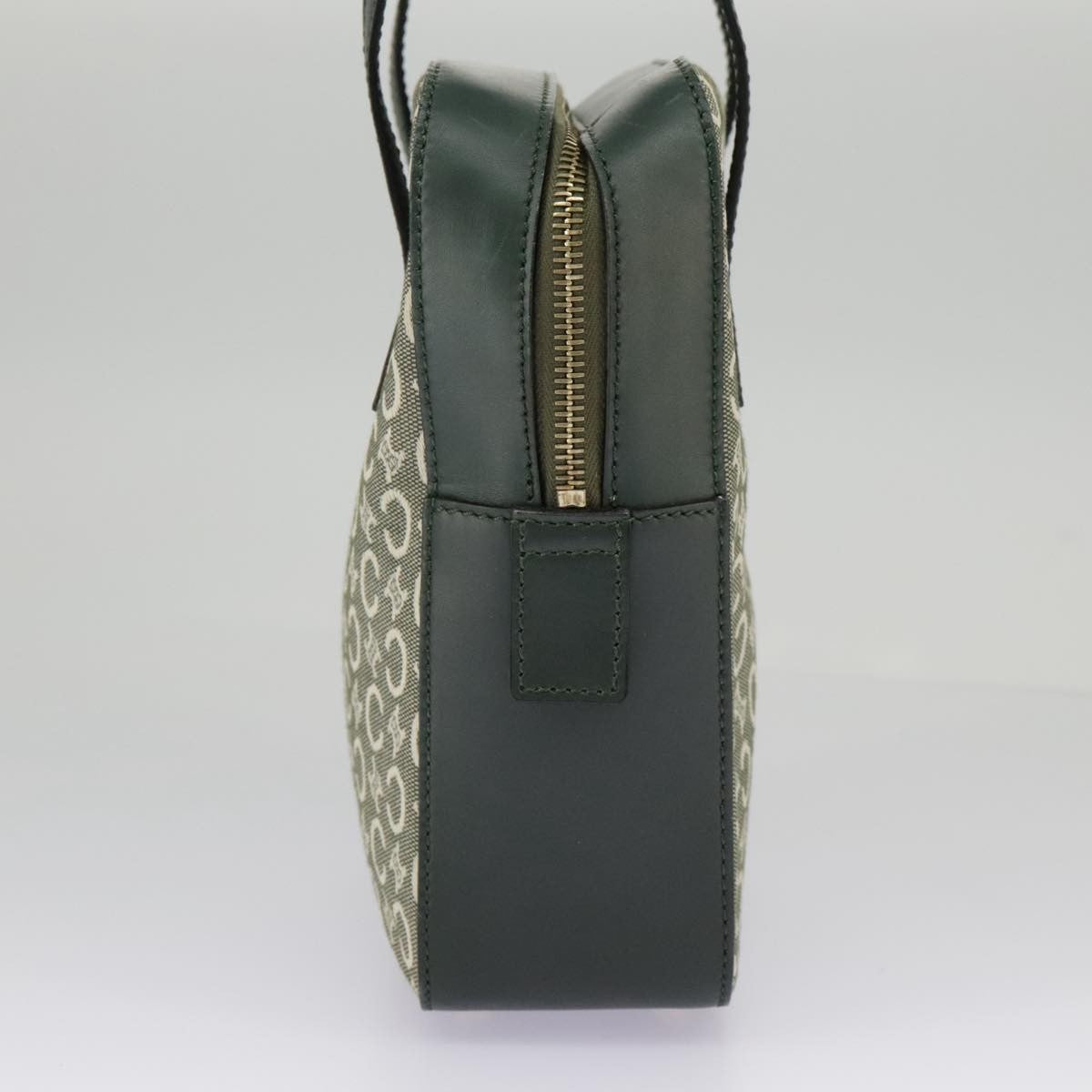 Celine C Macadam Handbag Canvas Gray Canvas Handbag (Pre-Owned)