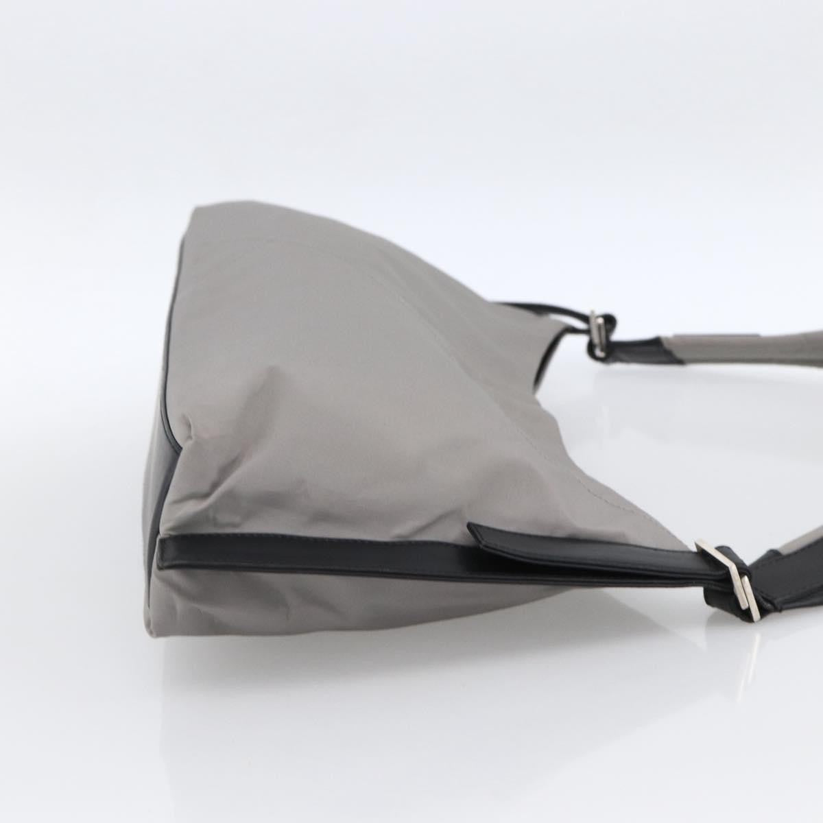 Salvatore Ferragamo Vintage Shoulder Bag Nylon Gray Nylon Shoulder Bag Bag (Pre-Owned)