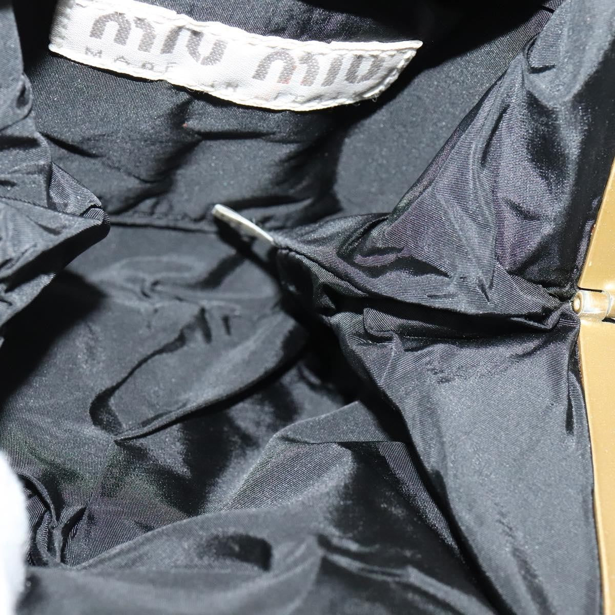 Miu Miu Kisslock Clutch Suede Black Suede Clutche & Pouche Bag (Pre-Owned)