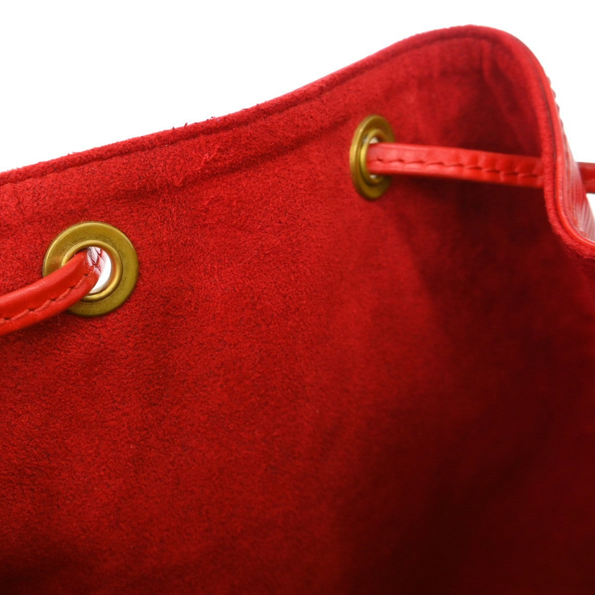 Louis Vuitton Petit Noe Handbag Epi Leather Red Leather Shoulder Bag Bag (Pre-Owned)