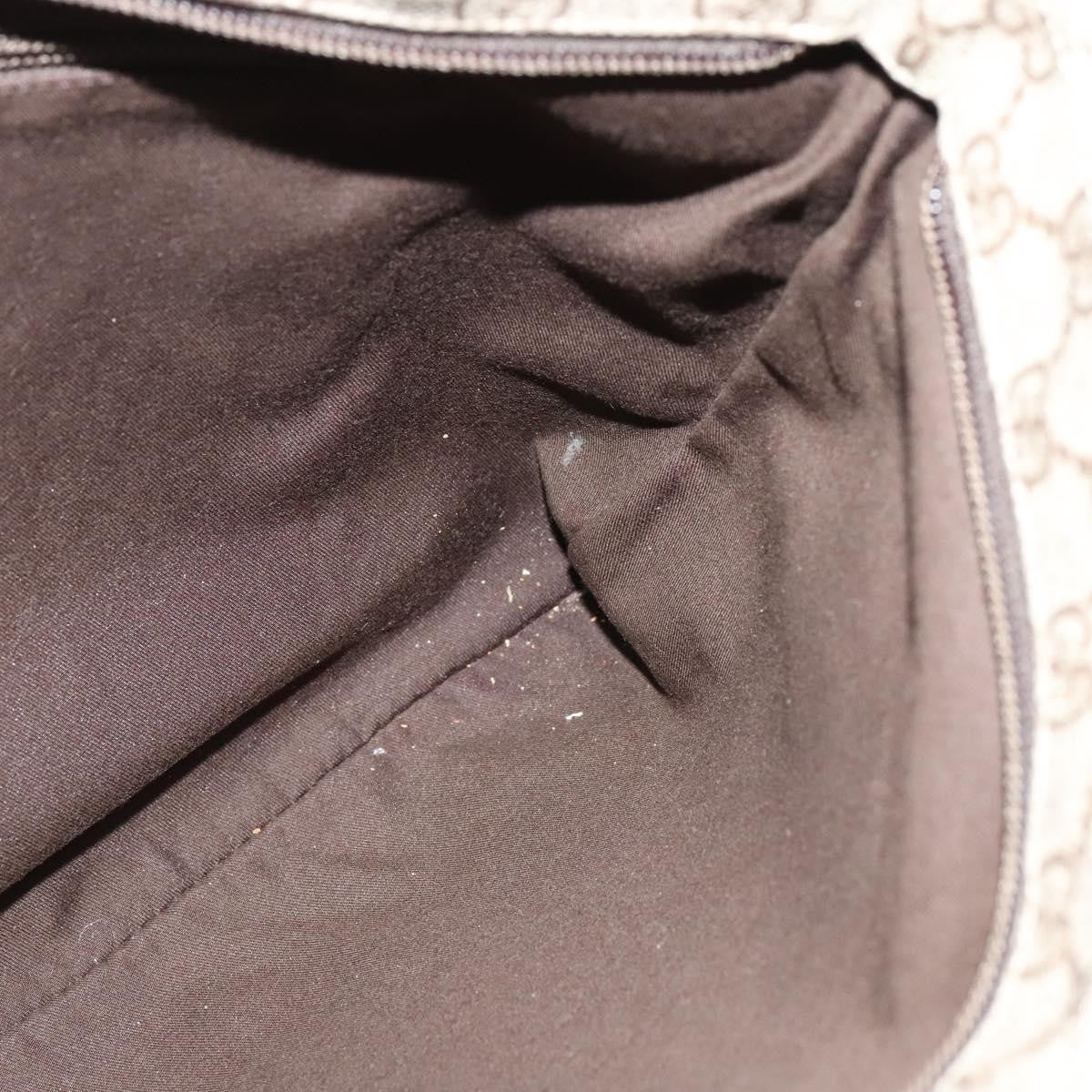 Gucci Zip Top Messenger Bag Gg Coated Canvas Beige Canvas Shoulder Bag Bag (Pre-Owned)
