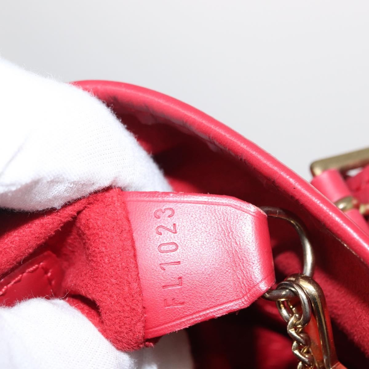 Louis Vuitton Bucket Bag Epi Leather Red Leather Shoulder Bag Bag (Pre-Owned)