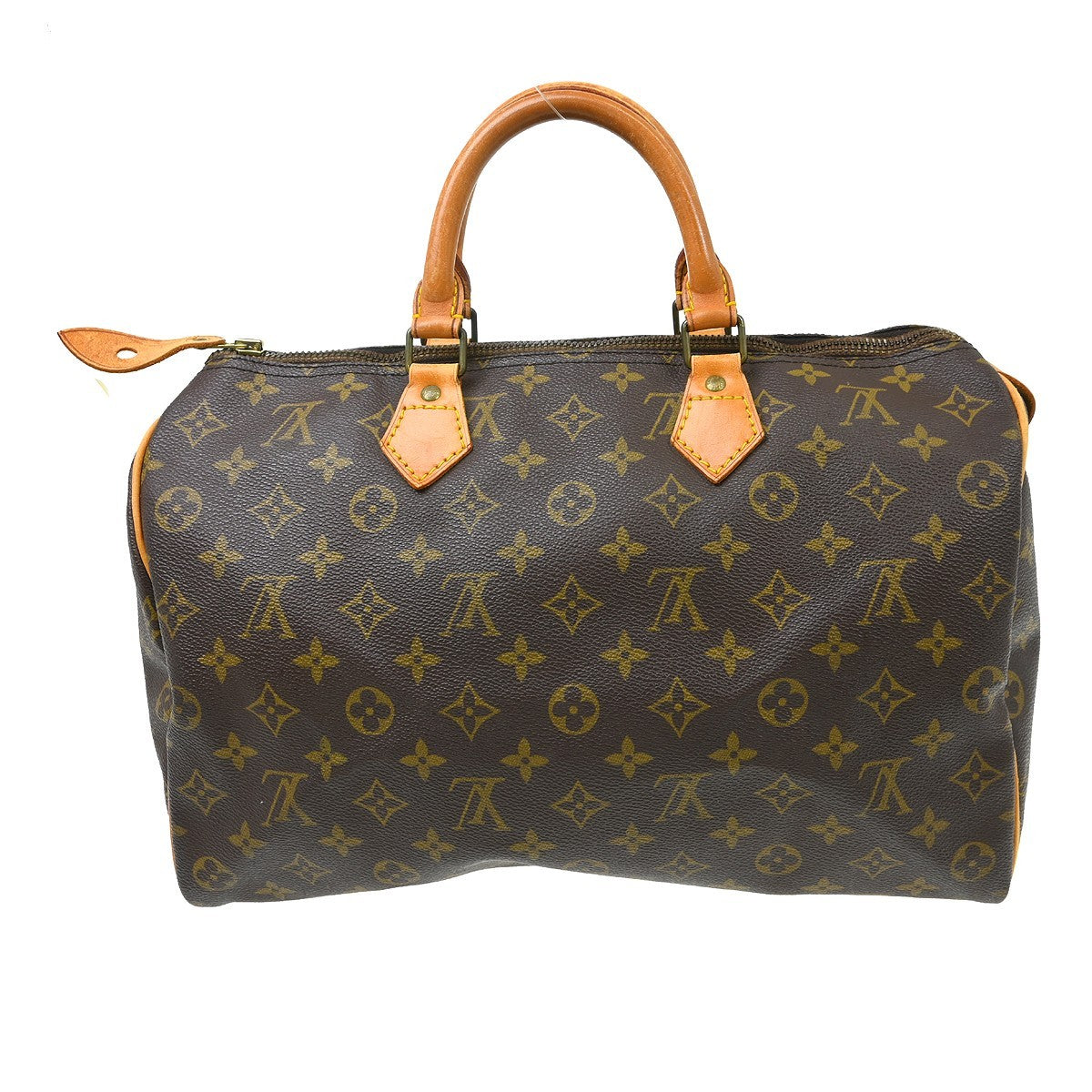 Louis Vuitton Speedy Handbag Monogram Canvas Brown Canvas Handbag (Pre-Owned)