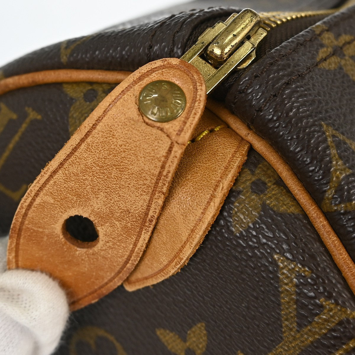 Louis Vuitton Speedy Handbag Monogram Canvas Brown Canvas Handbag (Pre-Owned)