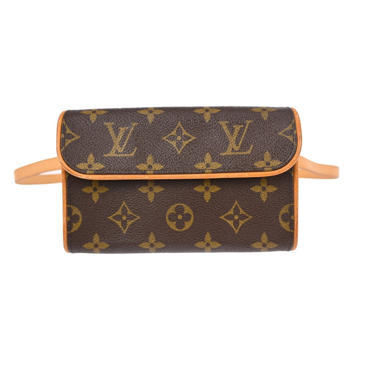 Louis Vuitton Florentine Waist Bag Monogram Canvas Brown Canvas Clutche & Pouche Bag (Pre-Owned)