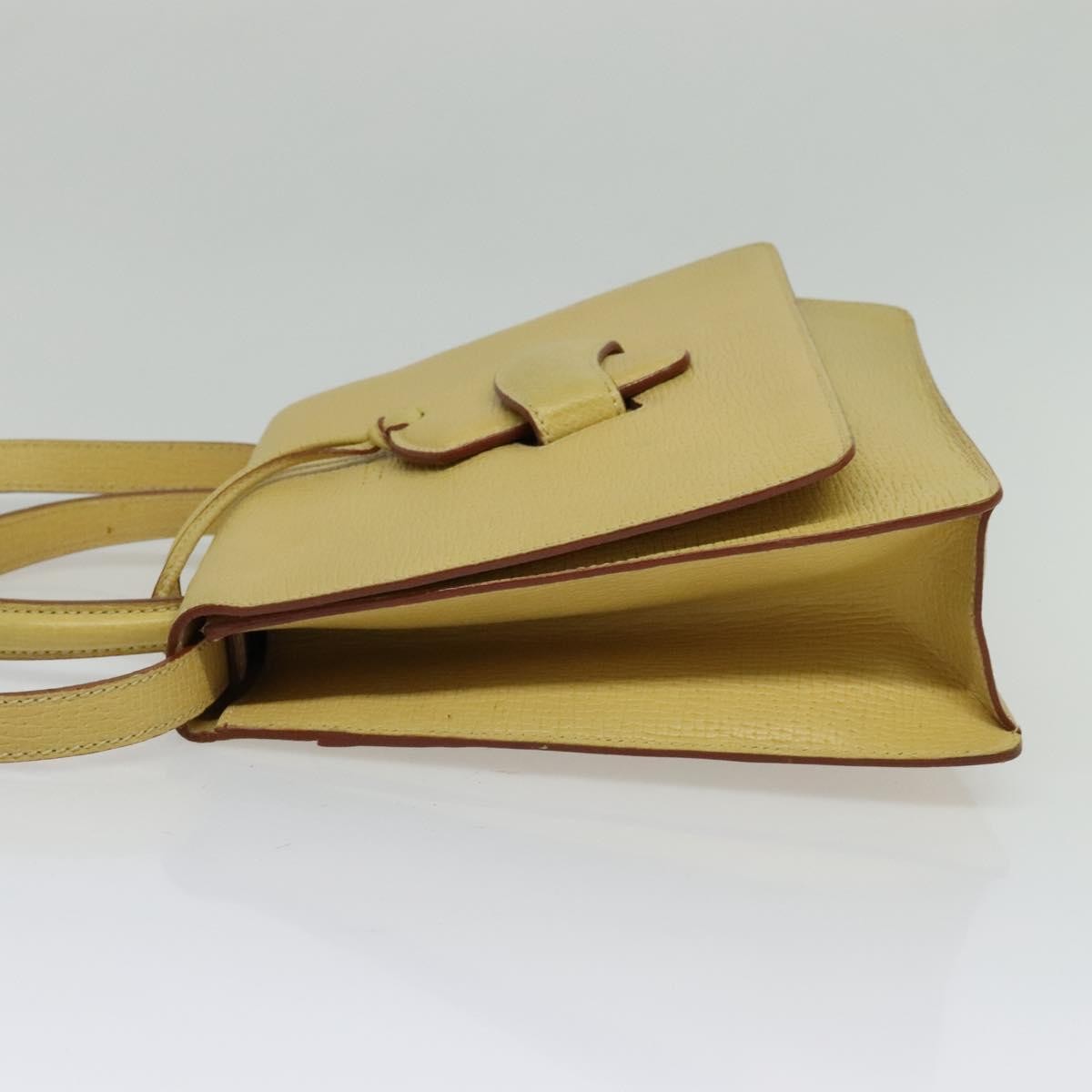 Loewe Barcelona Shoulder Bag Leather Yellow Leather Bag (Pre-Owned)