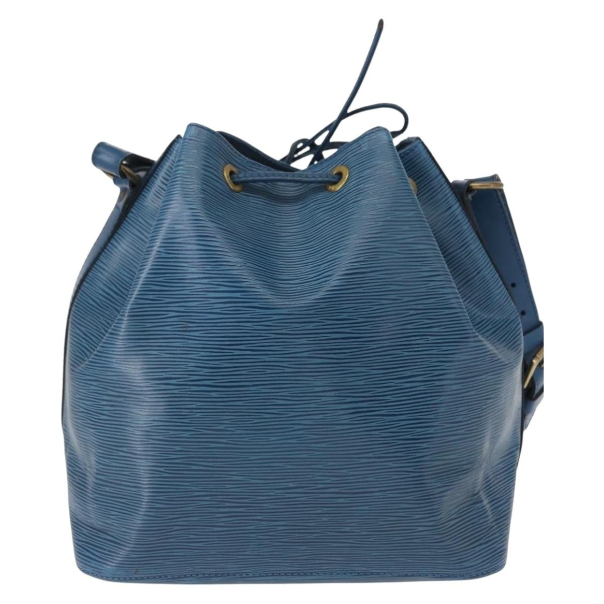 Louis Vuitton Petit Noe Handbag Epi Leather Blue Leather Shoulder Bag Bag (Pre-Owned)