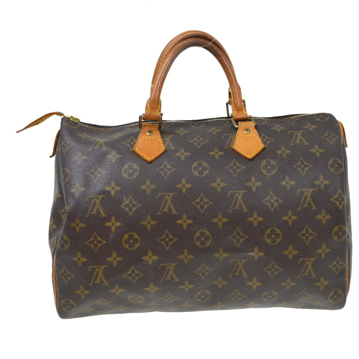 Louis Vuitton Speedy Handbag Monogram Canvas Brown Canvas Handbag (Pre-Owned)
