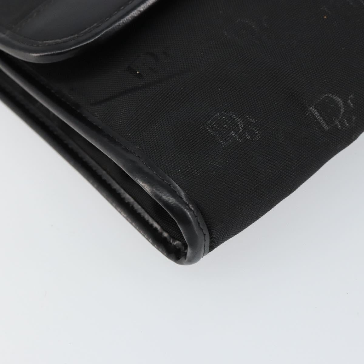 Christian Dior Vintage Cd Chain Flap Shoulder Bag Diorissimo Canvas Black Nylon Shoulder Bag Bag (Pre-Owned)