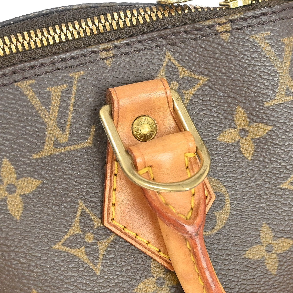 Louis Vuitton Alma Handbag Monogram Canvas Brown Canvas Handbag (Pre-Owned)