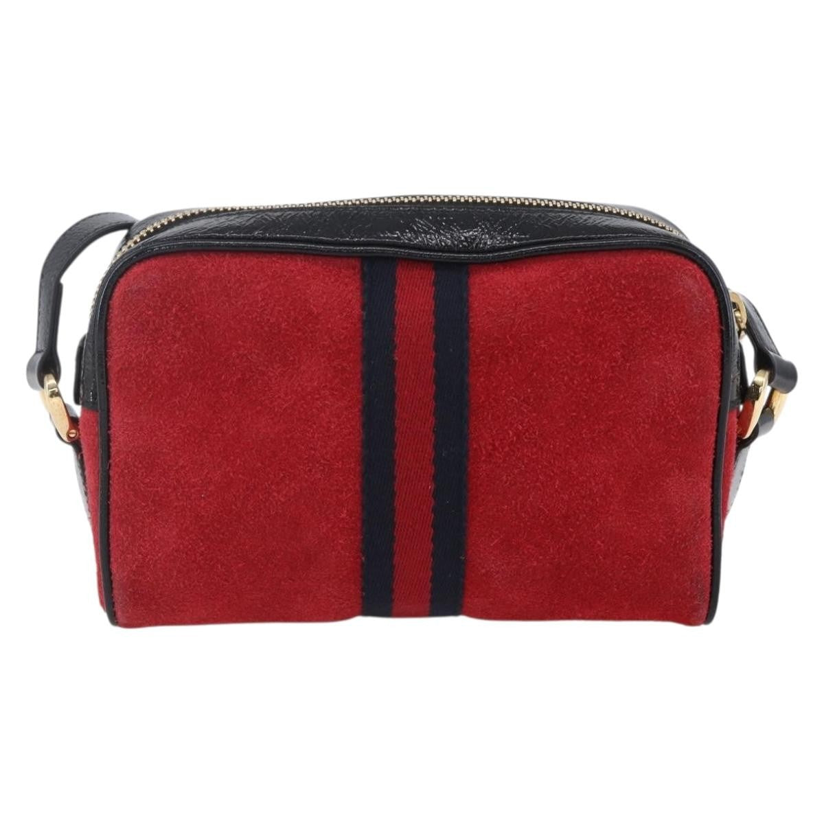 Gucci Ophidia Shoulder Bag Suede Red Suede Shoulder Bag Bag (Pre-Owned)
