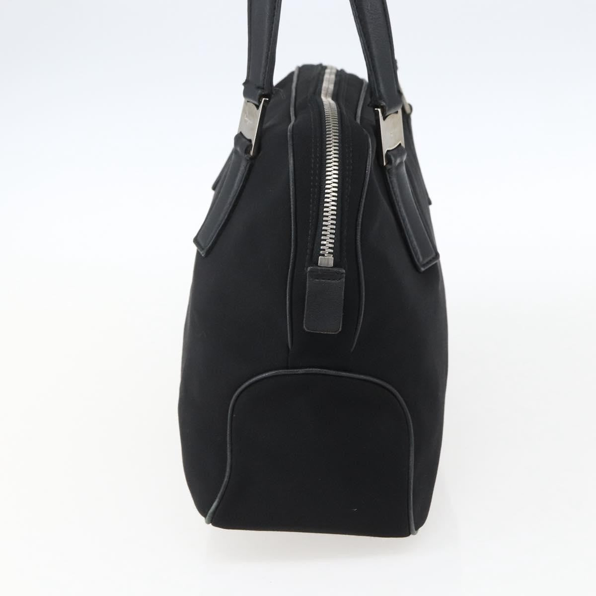 Salvatore Ferragamo Vintage Handbag Nylon Black Nylon Handbag (Pre-Owned)