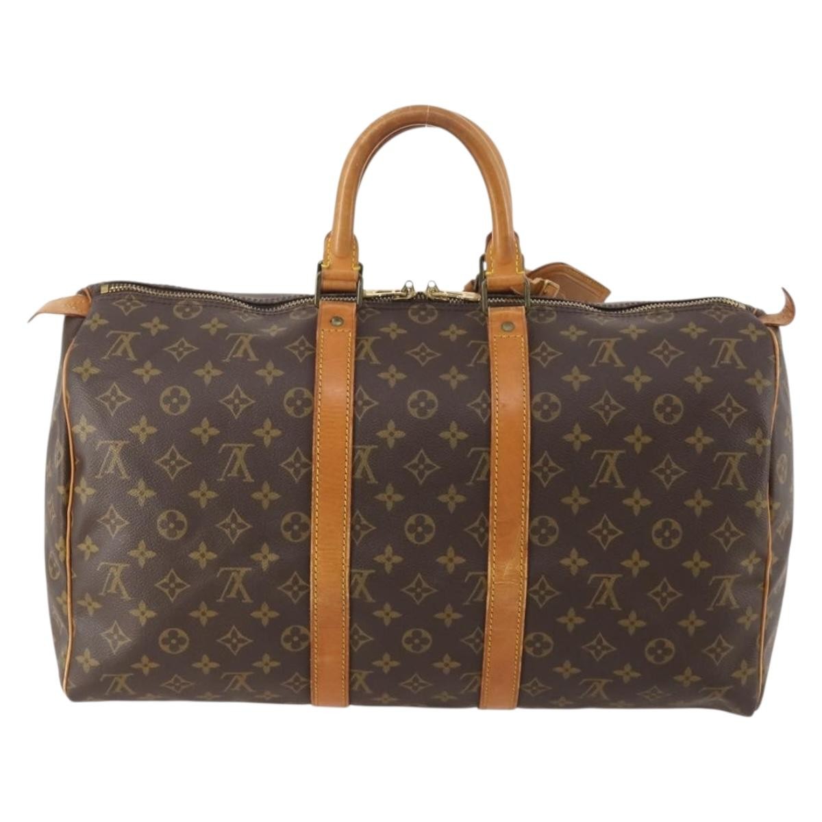 Louis Vuitton Keepall Bag Monogram Canvas Brown Canvas Travel Bag Bag (Pre-Owned)