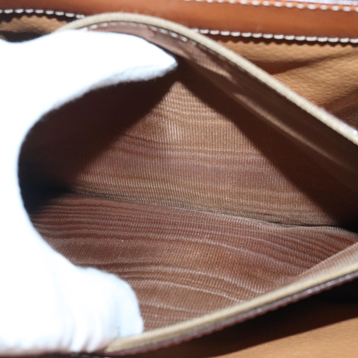 Celine Vintage Convertible Top Handle Bag Macadam Coated Canvas Brown Canvas Handbag (Pre-Owned)