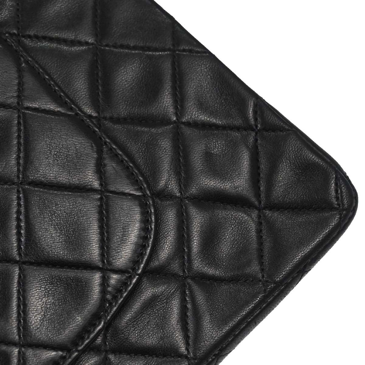 Chanel Timeless - Classic Double Flap Bag Leather Black Leather Shoulder Bag Bag (Pre-Owned)
