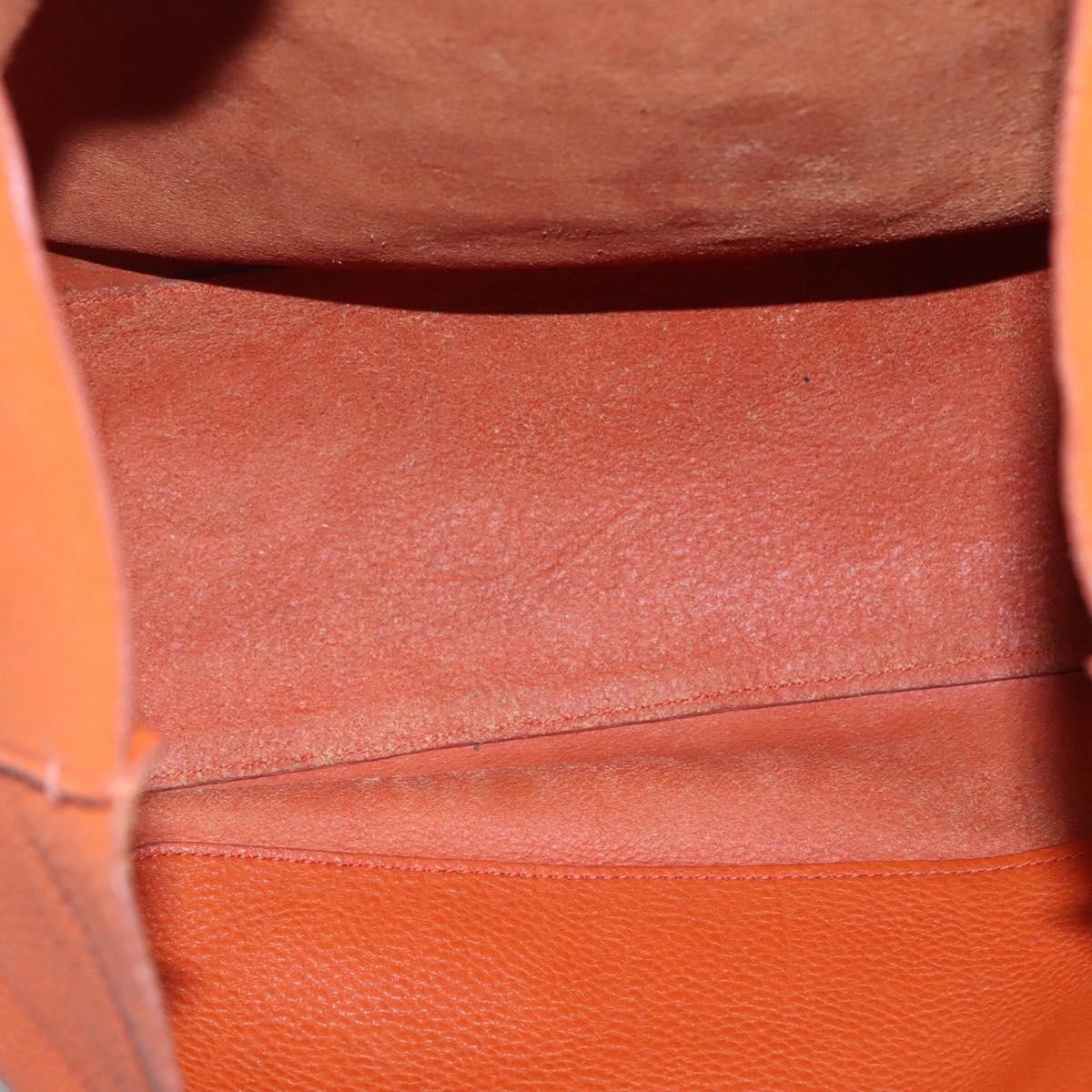 Prada Vintage Tote Leather Orange Leather Tote Bag Bag (Pre-Owned)