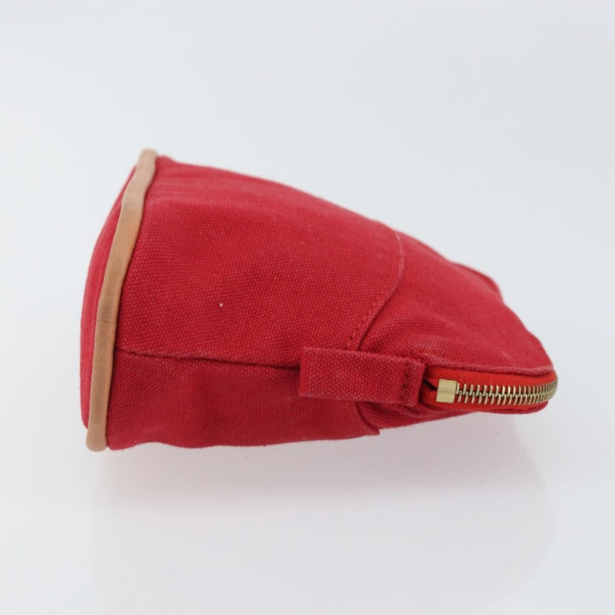 Hermes Bolide Travel Pouch Canvas Red Canvas Clutche & Pouche Bag (Pre-Owned)