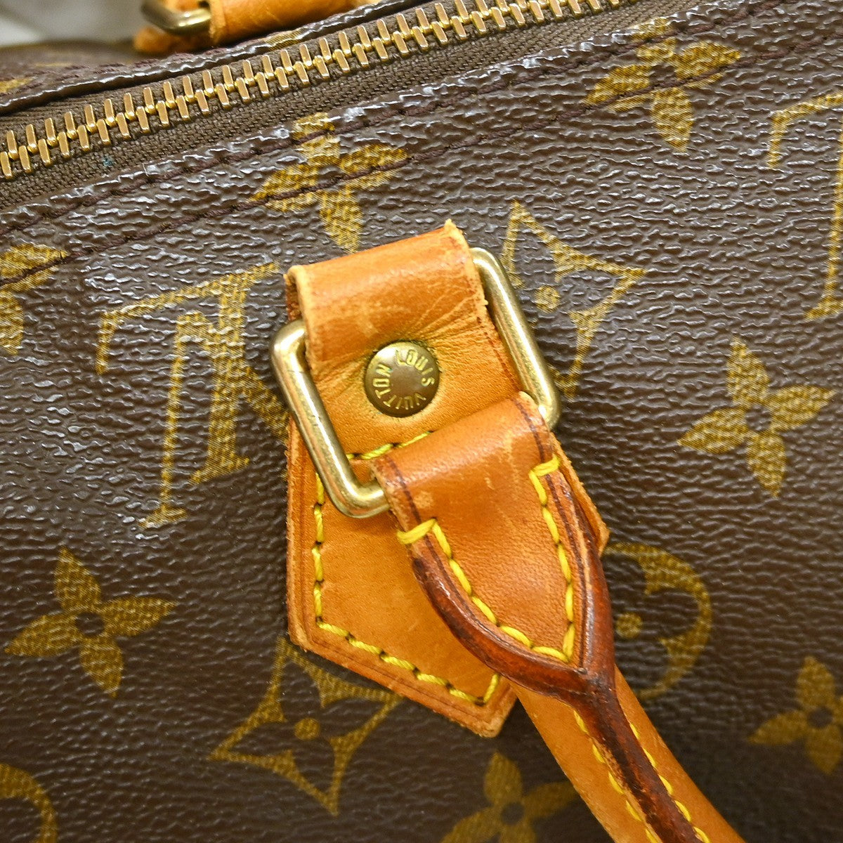 Louis Vuitton Speedy Handbag Monogram Canvas Brown Canvas Handbag (Pre-Owned)