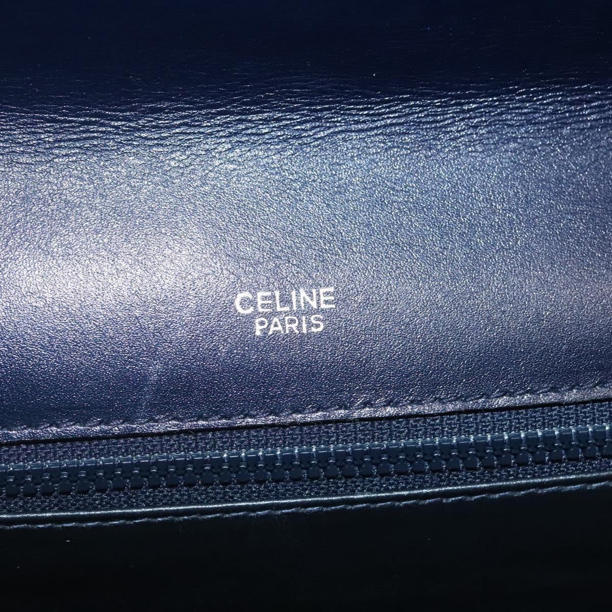 Celine Clutch Bag Canvas Navy Canvas Clutche & Pouche Bag (Pre-Owned)
