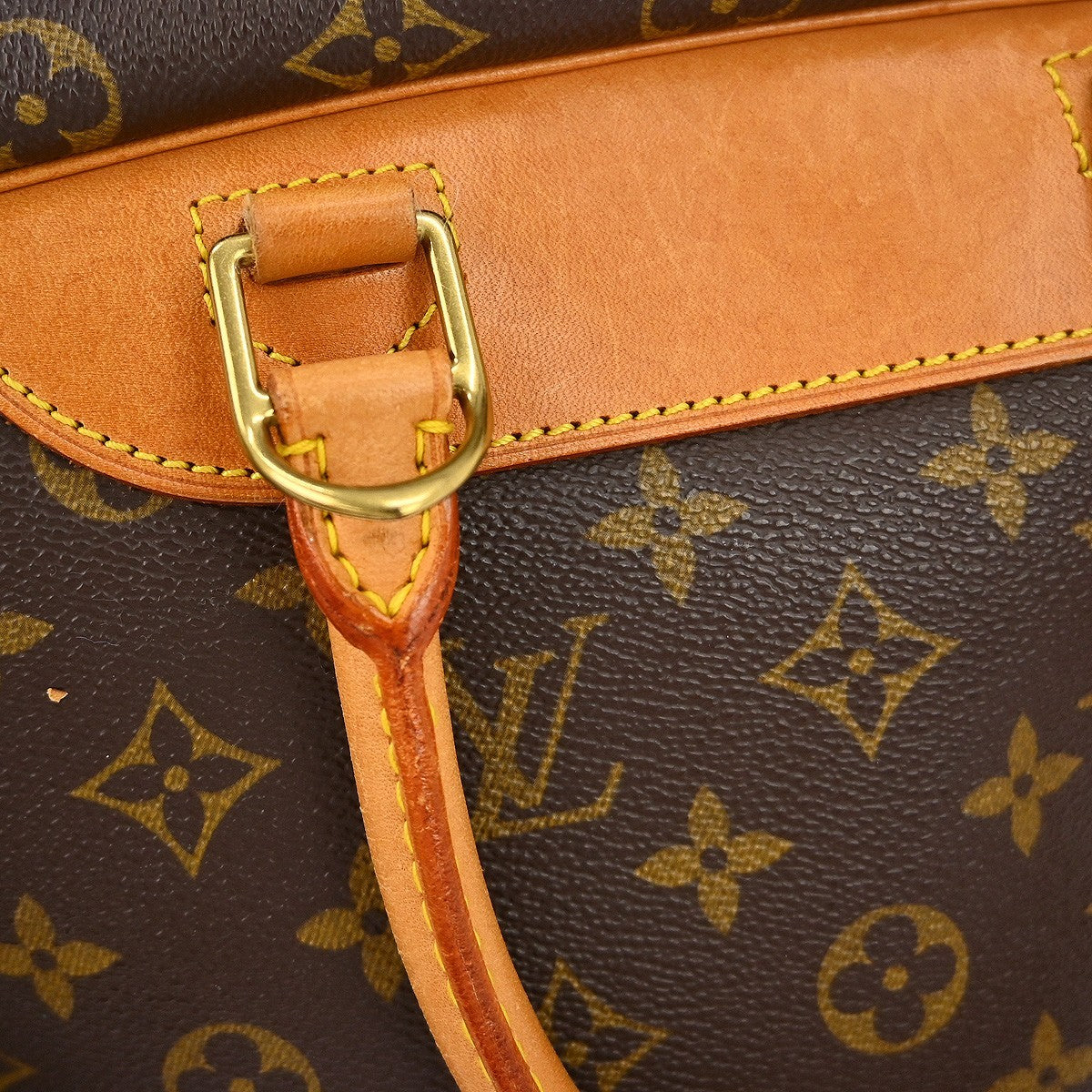 Louis Vuitton Deauville Handbag Monogram Canvas Brown Canvas Handbag (Pre-Owned)